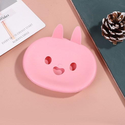 만화 귀엽다 토끼 비누 박스 화장실 비누 프레임 창의 귀엽다 웃는 얼굴 비누 박스, 핑크/핑크