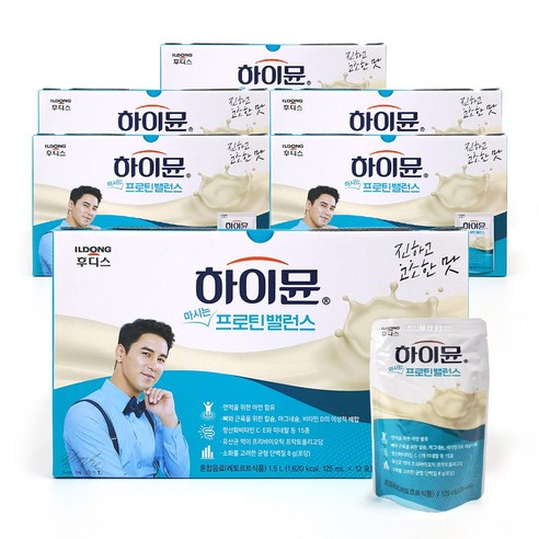 하이뮨 마시는 프로틴 밸런스 125mlx12입 / 6박스, 1.5L, 6개