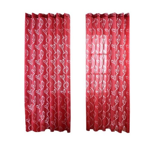 Voile Tulle 해바라기 문 밸런스 패널 창 발코니 커튼 100x200cm, 红色, {"모델명/품번":"穿 芯"}
