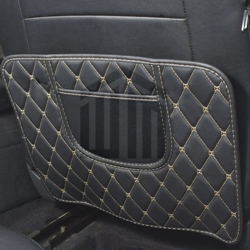 위니전방 차량용 하단 시트보호 킥매트 블랙아이보리 뒷자석시트커버