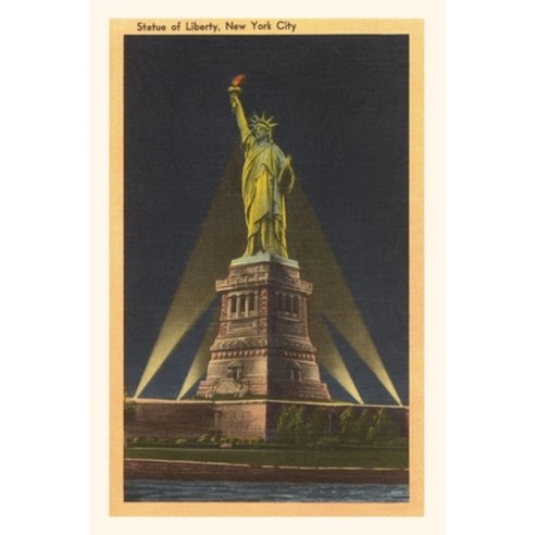 (영문도서) Vintage Journal Night Statue of Liberty New York City Paperback, Found Image Press, English, 9781669508489