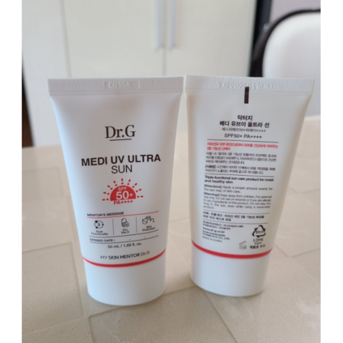 [1+1 닥터지 메디 UV 울트라 선 50ml] 2개 (SPF50+) Dr.G MEDI UV ULTRA SUN, 50ml*2개