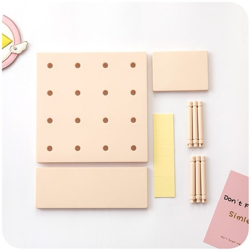 DIY 선반 벽 스토리지 랙 홀 플레이트 스토리지 선반 거실 주방 침실 걸이식 다층 벽 선반, Beige