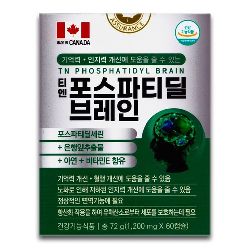 티엔 포스파티딜 브레인 60캡슐 은행잎추출물 포스파티딜세린