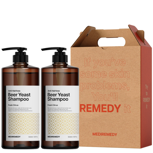 메디레머디 맥주효모 탈모 샴푸+샴푸 선물세트 1000ml, 1세트