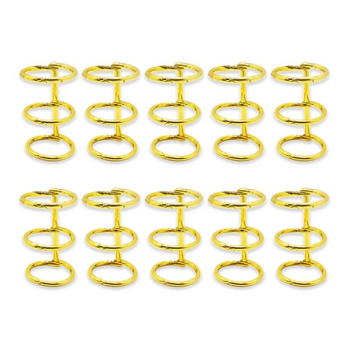 코히모 바인더링 3공 다꾸 메탈 오링 10개 세트 4W139, 20mm, 1세트, 골드