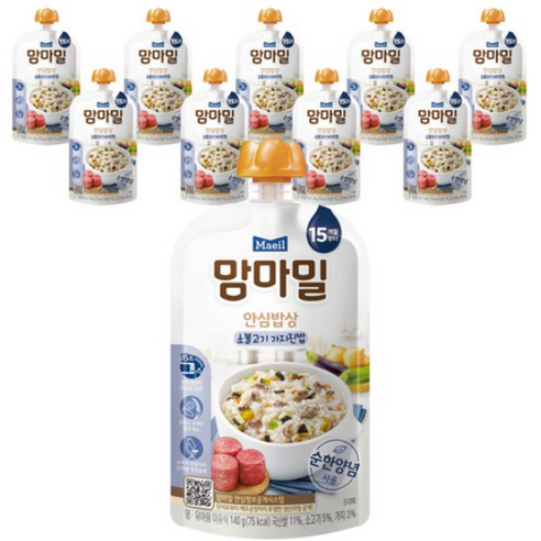 맘마밀 안심밥상 레토르트 이유식 140g, 소불고기 가지진밥, 140g, 30개