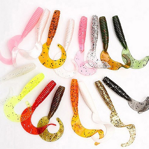 엘리게이터 그럽웜 5인치 우럭 광어웜 선상루어웜, P03 워터멜론레드, 1개