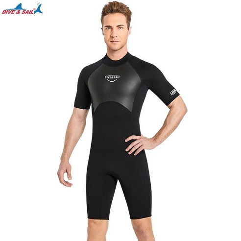 DIVE&SAIL 2mm 잠수슈트 서핑 수트 수영 강사 철인 다이빙 웻 프리 잠수복 스쿠버 바다 퍼플 블루 블랙, 남자 블랙