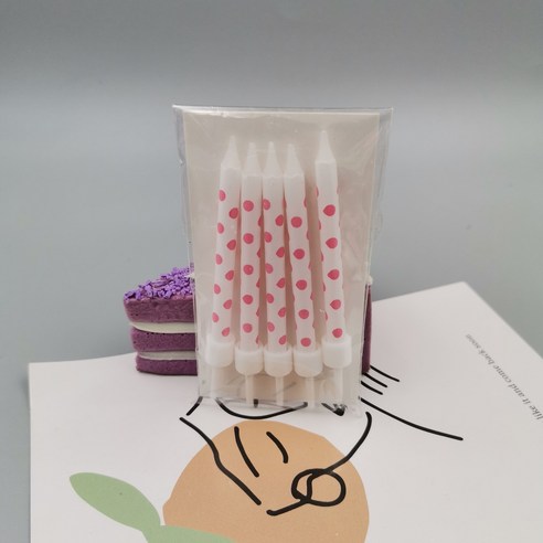 땡땡이 생일 초 대용량, 100개, 분홍