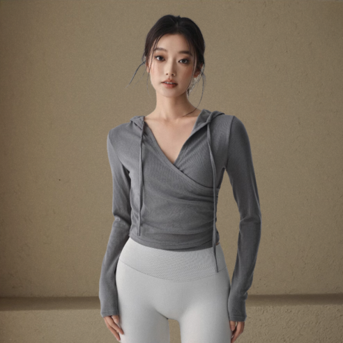요피 셔링 후드 롱슬리브