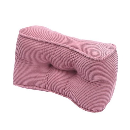 코듀로이 요추 등받이 쿠션 허리 베개 사무실 홈 자동차 의자, 분홍