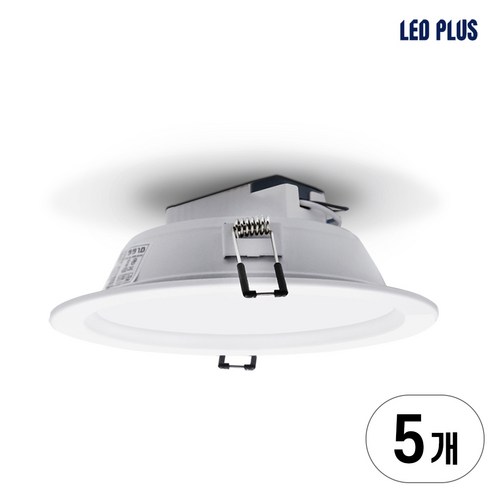 엘이디플러스 매입 매립등 LED 고효율 다운라이트 5인치 12W, 5개, 5700K