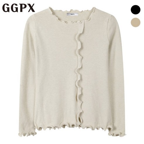 GGPX 러플 라운드넥 니트 (GP2KP016F) 595119