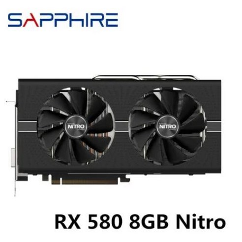 그래픽 카드 채굴용 GPU Radeon RX580 RX590 GME 8GB SAPPHIRE RX 590 580 Nitro AMD 비디오 카드 ETH 29 + MH/s 데스크탑, 1)S-RX580-8GB-Nitro