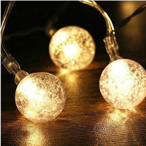 크리스마스 조명 Led 문자열 버블 볼 램프 크리스마스 새해 화환 홈 장식, 4.5M 30Led, 배터리 전원