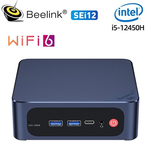 초고성능 미니PC 게임용 Beelink SEi12 Intel 12th i5 1235U12450H SEi 12 Pro 1240P i7 1260P16G DDR4 3200MHz 500G, 없음, 없음, 3)i51035G7 16G500G  Intel Proc