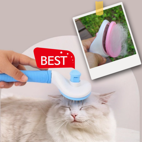 줌마리빙 수출용 강아지 고양이 브러쉬, 1개, Brush Blue