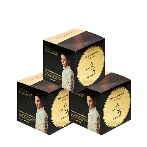 순수 더 살롱 컬러 골드라벨, 와인브라운, 3개