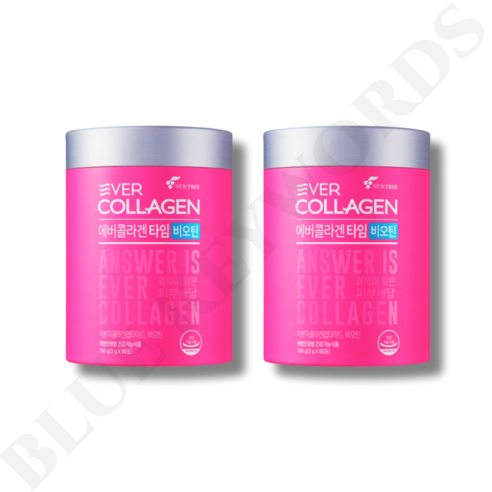 에버콜라겐 타임 저분자 콜라겐 비오틴 3g x 50포 x 2통 100일분, 150g, 2개