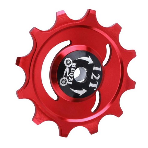 12T/14T 자전거 MTB 세라믹 베어링 뒷변속기 풀리/자키 휠, 레드 12T, 설명, 설명