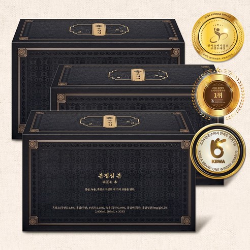 본정심 홍삼 녹용 품은 흑염소 진액 90포 80ml, 90개