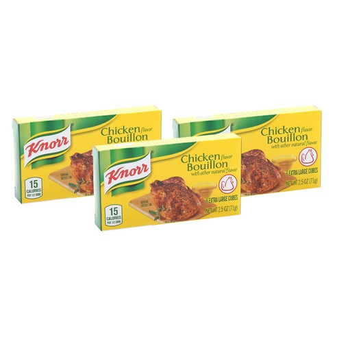 크노르 치킨 맛 부이용 큐브 XL, 71g, 3개