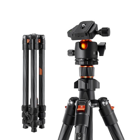 K&F CONCEPT 카본 파이버 경량 여행용 카메라 삼각대, K254C2+BH-36L, 1개