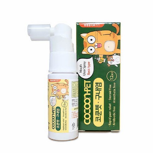 코쿤펫 고양이 구내염 치주염 염증완화 치료제 스프레이 베이직타입, 12ml, 1개