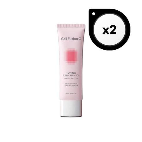 셀퓨전씨 토닝 썬 스크린 100 SPF50+ PA++++, 50ml, 2개