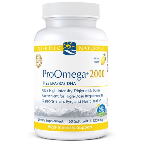 노르딕네츄럴스 프로오메가 2000 1125 EPA / 875 DHA 1250mg 소프트젤, 60정, 3개