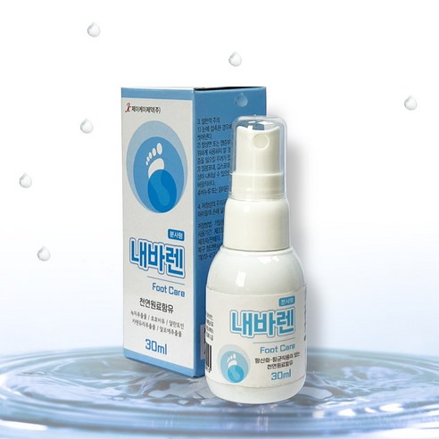 뿌리는 스프레이 발 발냄새 발톱 무좀 각질 약 내바렌 40ml, 5개, 1개입