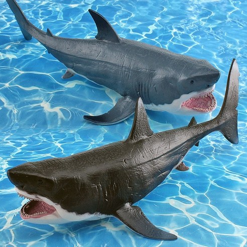 메갈로돈인형 1개 메갈로돈 이빨 피규어 장난감 화석 돌고래 상어 인형 모형