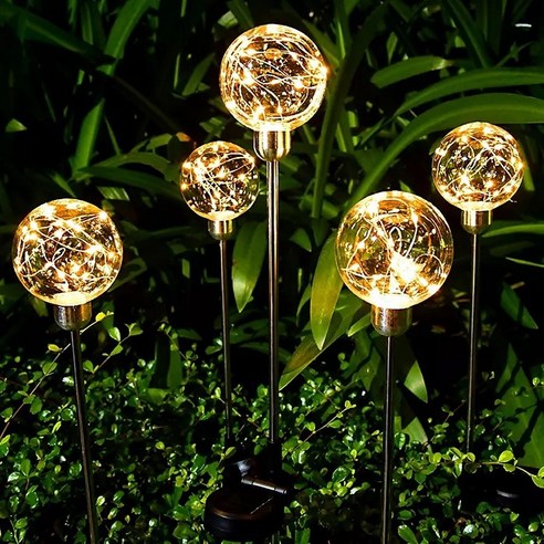 코쿤] 태양광 정원등 캠핑조명 실외등 - 장식 조명, 투명볼8cm