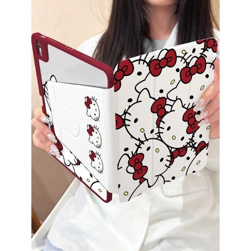 사랑스러운 디자인과 완벽한 보호! TYREUS 키티 태블릿 케이스로 아이패드를 더욱 특별하게!