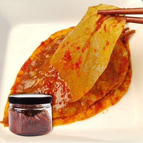 경상도 노란 단풍 콩잎 장아찌 김치 – 맛과 향이 가득한 한국의 전통 반찬 콩잎무침