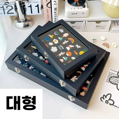 뱃지 보관함 핀 캔 뱃지 메달 보관 액자 케이스 프레임 진열대 뮤지컬 정리함 배지 벳찌 뺏지 빼지, 1개