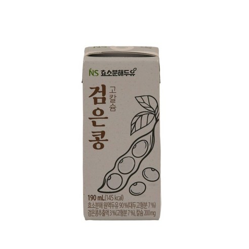 네이처세븐 효소분해 검은콩 고칼슘 두유, 24개, 190ml