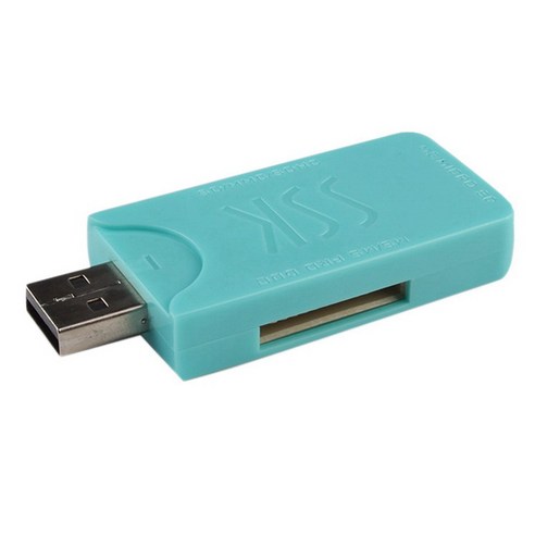 SSK SCRM053 USB2.0 카드 리더기 지원 미니 SD 카드 TF 카드 외부 스마트 리더 메모리 카드 판독기 컴퓨터 블루, 하나, 보여진 바와 같이