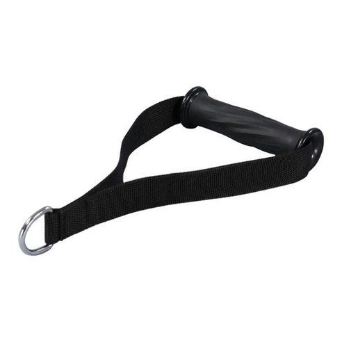 헤비 듀티 운동 핸들 풀리 풀다운 시스템 및 저항 밴드용 프리미엄 운동 핸드 그립 부착물, 플라스틱, 검은 색