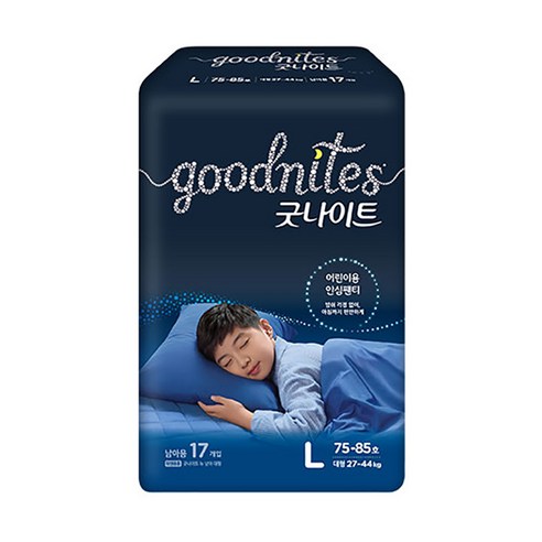 21년형 하기스 굿나이트 소형/중형/대형 1팩 (택1), 17개, 대형(L)