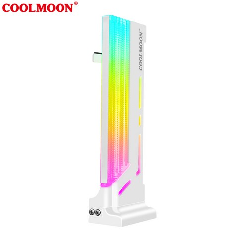 안정적이고 세련된 쿨랩 쿨문 ARGB GPU 받침대로 그래픽카드를 보호하고 시스템에 스타일을 더하세요.