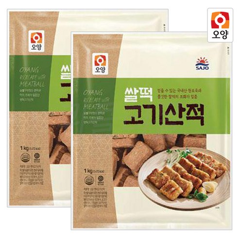 사조오양 쌀떡고기산적-1kgx2봉, 2개, 1kg