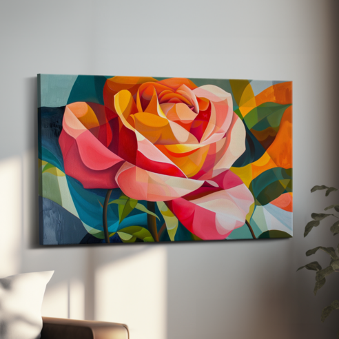아트앤코 돈 들어오는 장미 캔버스 그림 75x50cm 풍수지리 인테리어 대형 액자, AT3149 장미 플로리분다 판타지