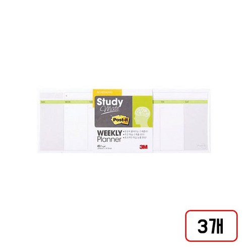 3M)포스트잇 스터디메이트, (위클리 플래너/45매/M327802) 3개