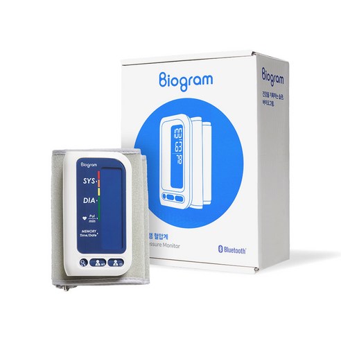 바이오그램 혈압 측정기 / 블루투스 가정용 자동 전자 혈압계 / LS808-BS, 1개