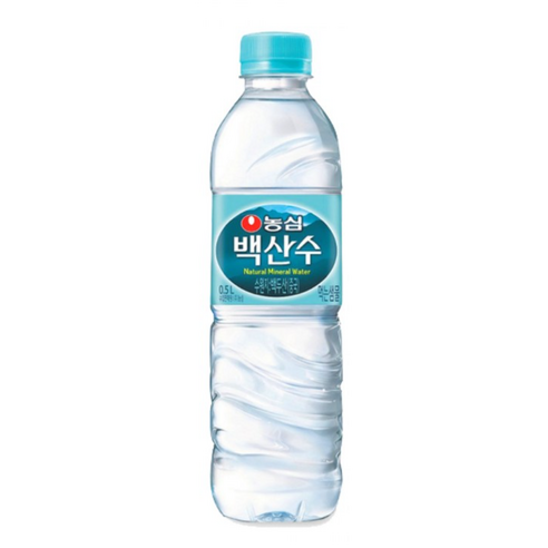 백산수 500ml x 20개/농심생수 먹는샘물 안전한 물 미네랄 생수 암반수 식수, 20개