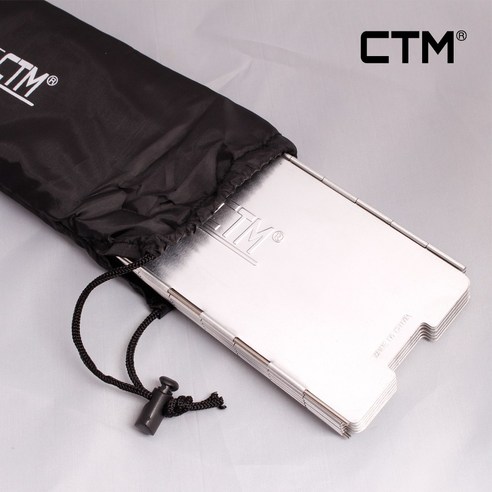 야외 취사에서 가스 버너를 바람과 추위로부터 보호하는 CTM 접이식 버너바람막이