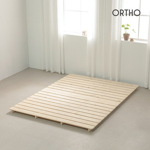 자연이 선사하는 편안함, 올쏘 밀크 저상형 원목 침대 프레임 SS