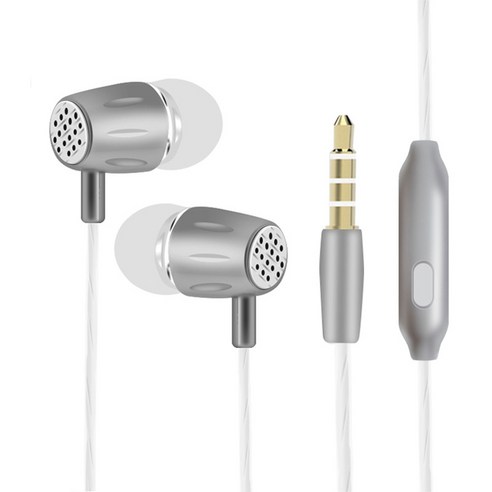 우석 S36 유선 이어폰 이어폰을 꽂습니다 MP3 게임 이어폰 밴드 맥뮤직 이어폰, S59벨티드맥 실버다, 규격 없음